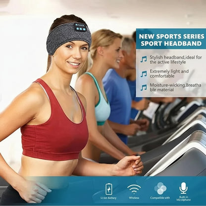 Bluetooth Sleep Headband – Wireless Headphones, Built-In Speakers, Comfortable Fabric, 10-Hour Battery Life